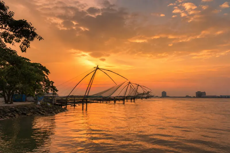 Chinese fishing nets at the Kochi waterfront