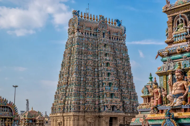 Colourful temple gopuram in Madurai