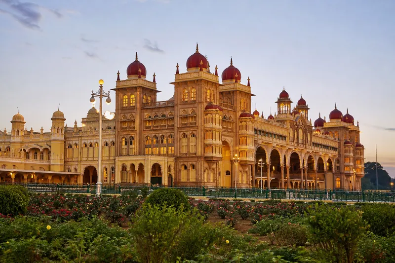 Mysore Palace facade and domes